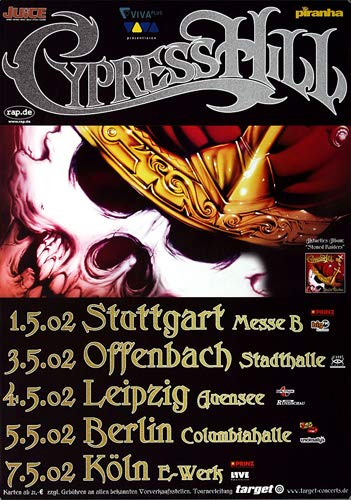 Cypress Hill - Cypress Hill, Tour 2002 » Konzertplakat/Premium Poster | Live Konzert Veranstaltung | DIN A1 « von TheConcertPoster