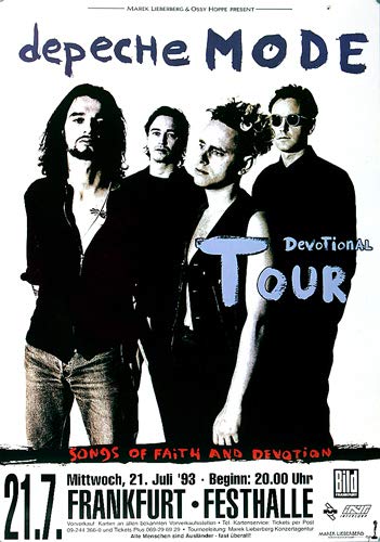Depeche Mode - DevoTional, Frankfurt 1993 » Konzertplakat/Premium Poster | Live Konzert Veranstaltung | DIN A1 « von TheConcertPoster