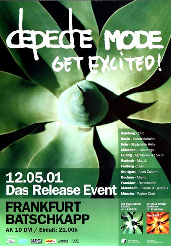 Depeche Mode - Release Event, Frankfurt 2001 » Konzertplakat/Premium Poster | Live Konzert Veranstaltung | DIN A1 « von TheConcertPoster