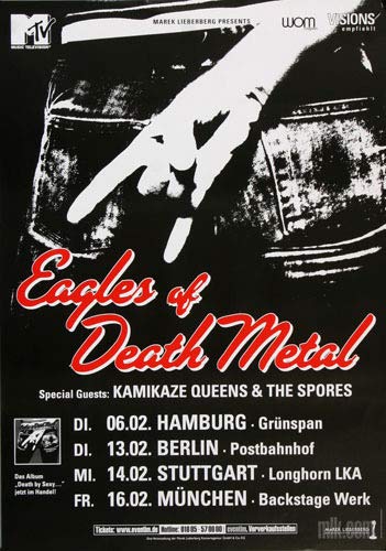 Eagles of Death Metal - Heart On, Tour 2007 » Konzertplakat/Premium Poster | Live Konzert Veranstaltung | DIN A1 « von TheConcertPoster