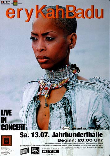 Erykah Badu - Mamas Gun, Frankfurt 2002 » Konzertplakat/Premium Poster | Live Konzert Veranstaltung | DIN A1 « von TheConcertPoster