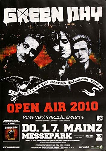 Green Day - Century Breakdown, Mainz 2010 » Konzertplakat/Premium Poster | Live Konzert Veranstaltung | DIN A1 « von TheConcertPoster