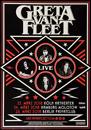 Greta Van Fleet - Live, Tour 2018 » Konzertplakat/Premium Poster | Live Konzert Veranstaltung | DIN A1 « von TheConcertPoster