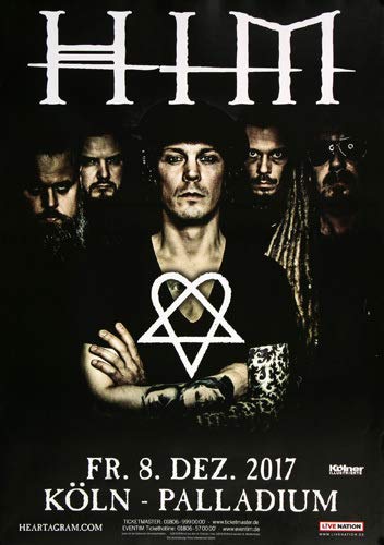 HIM - Tear On Tape, Köln 2017 » Konzertplakat/Premium Poster | Live Konzert Veranstaltung | DIN A1 « von TheConcertPoster