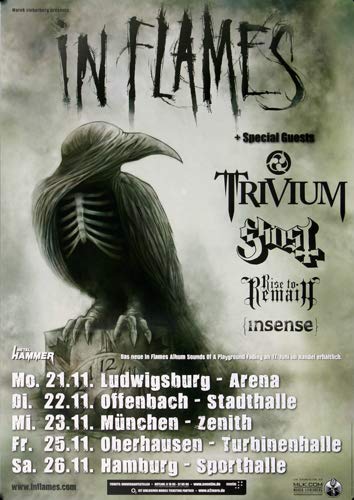 In Flames - Fading, Tour 2011 » Konzertplakat/Premium Poster | Live Konzert Veranstaltung | DIN A1 « von TheConcertPoster