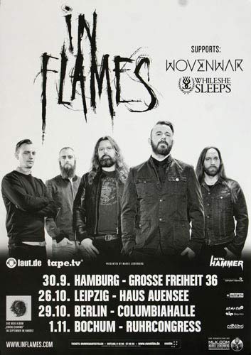 In Flames - Paralyzed, Hamburg 2014 » Konzertplakat/Premium Poster | Live Konzert Veranstaltung | DIN A1 « von TheConcertPoster