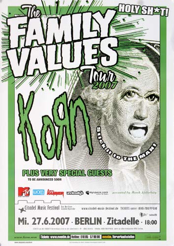 Korn - Family Values, Berlin 2007 » Konzertplakat/Premium Poster | Live Konzert Veranstaltung | DIN A1 « von TheConcertPoster
