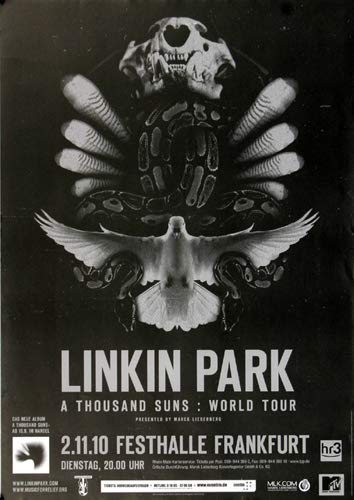 Linkin Park - A Thousand Suns, Frankfurt 2010 » Konzertplakat/Premium Poster | Live Konzert Veranstaltung | DIN A1 « von TheConcertPoster