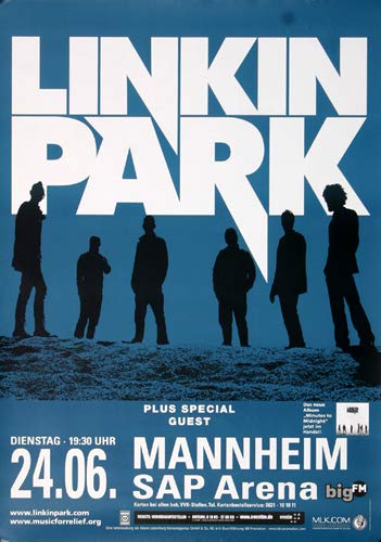 Linkin Park - New Dividen, Mannheim 2008 » Konzertplakat/Premium Poster | Live Konzert Veranstaltung | DIN A1 « von TheConcertPoster