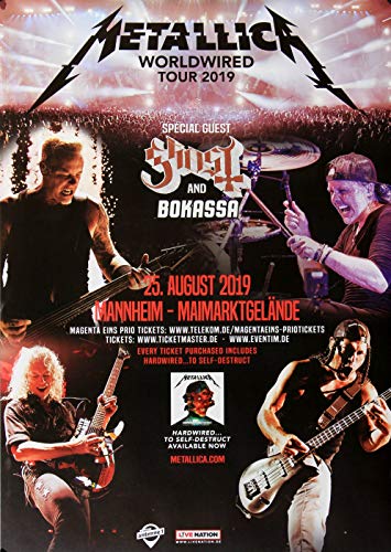 Metallica - Worldwired, Mannheim 2019 » Konzertplakat/Premium Poster | Live Konzert Veranstaltung | DIN A1 « von TheConcertPoster