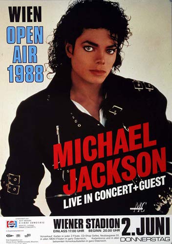 Michael Jackson - Open Air in Wien, Wien 1988 » Konzertplakat/Premium Poster | Live Konzert Veranstaltung | DIN A1 « von TheConcertPoster