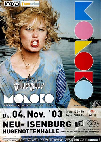 Moloko - Forever More, Neu-Isenburg & Frankfurt 2003 » Konzertplakat/Premium Poster | Live Konzert Veranstaltung | DIN A1 « von TheConcertPoster