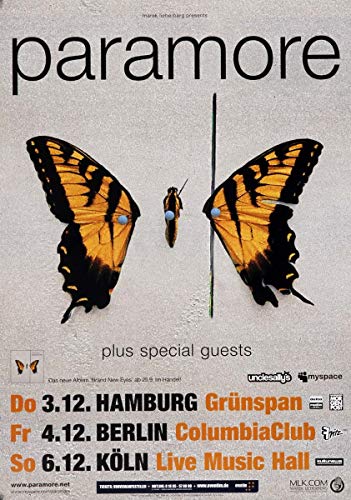 Paramore Eyes, Tour 2009 » Konzertplakat/Premium Poster | Live Konzert Veranstaltung | DIN A1 « von TheConcertPoster