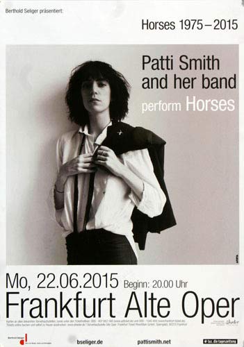 Patti Smith Group - Horses, Frankfurt 2015 » Konzertplakat/Premium Poster | Live Konzert Veranstaltung | DIN A1 « von TheConcertPoster