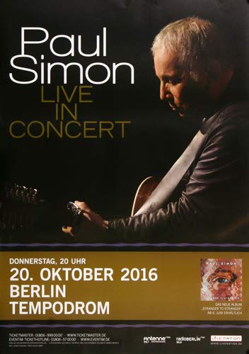 Paul Simon - Live in Concert, Berlin 2016 » Konzertplakat/Premium Poster | Live Konzert Veranstaltung | DIN A1 « von TheConcertPoster