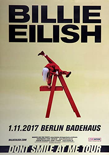 Premium Poster/Plakat | DIN A1 | Wanddeko | Live Konzert Veranstaltung » Billie Eilish - Don´t Smile at Me, Berlin 2017 « von TheConcertPoster