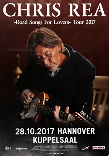 Premium Poster/Plakat | DIN A1 | Wanddeko | Live Konzert Veranstaltung » Chris Rea - Road Songs for Lovers, Hannover 2017 « von TheConcertPoster
