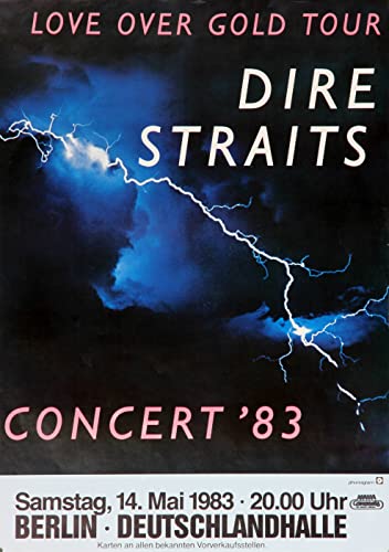Premium Poster/Plakat | DIN A1 | Wanddeko | Live Konzert Veranstaltung » Dire Straits - Love Over Gold Tour, Berlin 1983 « von TheConcertPoster