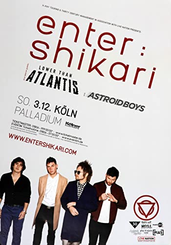 Premium Poster/Plakat | DIN A1 | Wanddeko | Live Konzert Veranstaltung » Enter:Shikari - The Spark, Köln 2017 « von TheConcertPoster