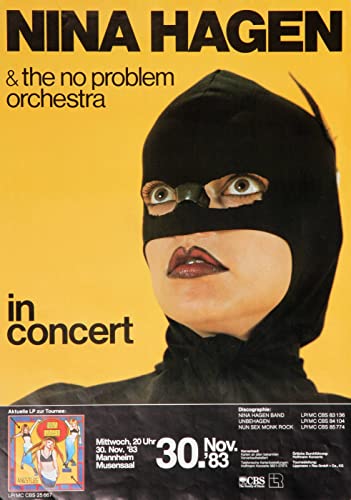 Premium Poster/Plakat | DIN A1 | Wanddeko | Live Konzert Veranstaltung » Nina Hagen - In Concert, Mannheim 1983 « von TheConcertPoster