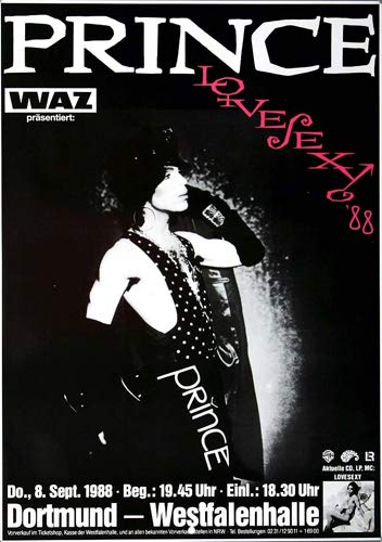 Prince - Lovesexy, Dortmund 1988 » Konzertplakat/Premium Poster | Live Konzert Veranstaltung | DIN A1 « von TheConcertPoster