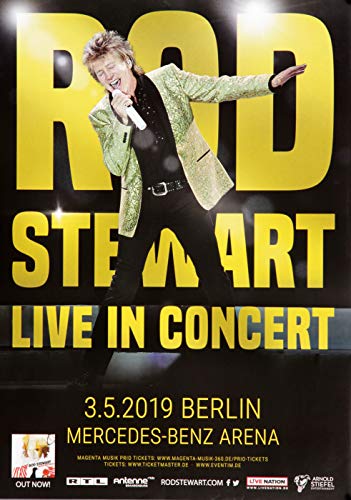 Rod Steward - Live in Concert, Berlin 2019 » Konzertplakat/Premium Poster | Live Konzert Veranstaltung | DIN A1 « von TheConcertPoster