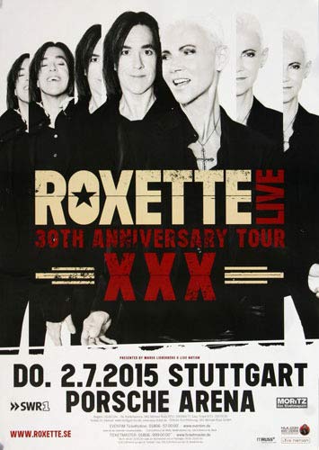 Roxette - Live Tour, Stuttgart 2015 » Konzertplakat/Premium Poster | Live Konzert Veranstaltung | DIN A1 « von TheConcertPoster