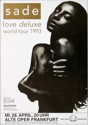 Sade - Love Deluxe, Frankfurt 1993 » Konzertplakat/Premium Poster | Live Konzert Veranstaltung | DIN A1 « von TheConcertPoster