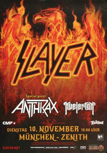 Slayer - Repentless, München 2015 » Konzertplakat/Premium Poster | Live Konzert Veranstaltung | DIN A1 « von TheConcertPoster