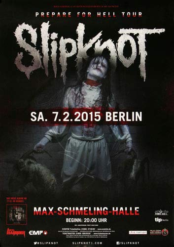 Slipknot - Prepare for Hell, Berlin 2015 » Konzertplakat/Premium Poster | Live Konzert Veranstaltung | DIN A1 « von TheConcertPoster