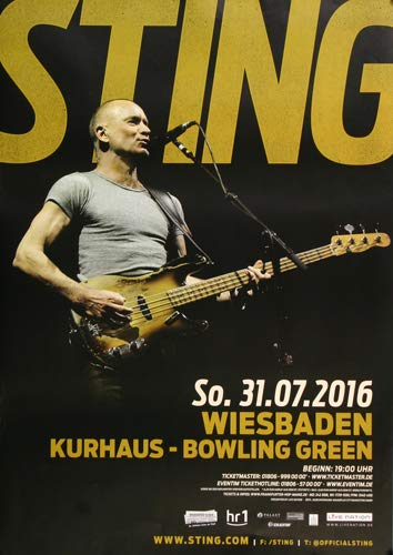 Sting - 57th & 9th, Wiesbaden 2016 » Konzertplakat/Premium Poster | Live Konzert Veranstaltung | DIN A1 « von TheConcertPoster