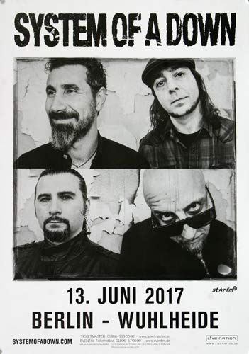 System of A Down - Toxicity, Berlin 2017 » Konzertplakat/Premium Poster | Live Konzert Veranstaltung | DIN A1 « von TheConcertPoster