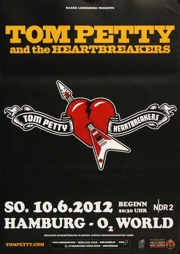 Tom Petty & The Heartbreakers - Heartbreaker, Hamburg 2012 » Konzertplakat/Premium Poster | Live Konzert Veranstaltung | DIN A1 « von TheConcertPoster