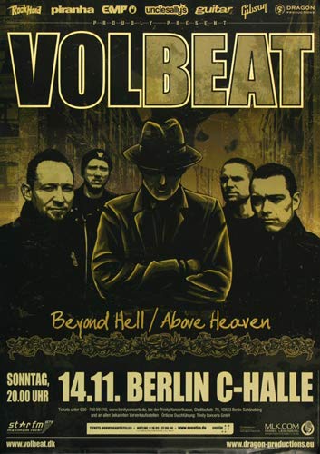 Volbeat - Above Heaven, Berlin 2010 » Konzertplakat/Premium Poster | Live Konzert Veranstaltung | DIN A1 « von TheConcertPoster