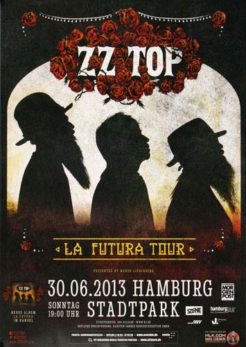 ZZ Top - La Futura, Hamburg 2013 » Konzertplakat/Premium Poster | Live Konzert Veranstaltung | DIN A1 « von TheConcertPoster
