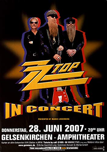ZZ Top - Viva ZZ Top, Gelsenkirchen 2007 » Konzertplakat/Premium Poster | Live Konzert Veranstaltung | DIN A1 « von TheConcertPoster
