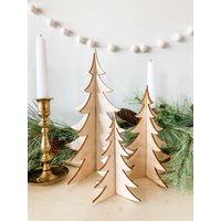 Holzbäume, Große Weihnachtsdekor, Feiertagsdekor, Lasergeschnittene Bäume, Benutzerdefinierte Kamin Weihnachtsdekor von TheConfettiHome