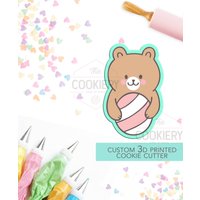 Bär Mit Osterei Ausstecher, Frohe Ostern Ausstechform, 3D Gedruckter Ausstecher - Tck12122 von TheCookierydotCA