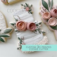 Blumen Tiered Kuchen Ausstecher - Hochzeit Plakette 3D Gedruckt Tck89103 von TheCookierydotCA