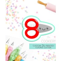 Chubby Schere - Back To School 3D Gedruckte Ausstecher Tck52105 von TheCookierydotCA