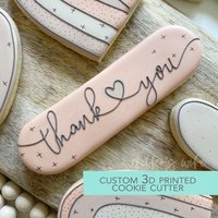 Dünne Längliche Pillenform-Plakette - Skinny-Plakette 3D-Gedruckter Ausstecher Tck88198 von TheCookierydotCA