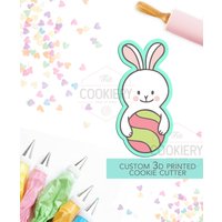 Hase Mit Osterei Ausstecher, Frohe Ostern Ausstechform, 3D Gedruckt Ausstechform - Tck12123 von TheCookierydotCA