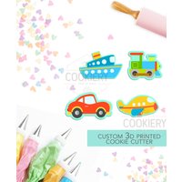 Mini Autos, Flugzeug Und Züge Ausstecher Set - Ausstechformen 3D Gedruckte Ausstechform Tck21115 4Er Mini Autos, Flugzeug Und Züge Ausstecher Set - Ausstechformen 3D Gedruckte Ausstechform Tck21115 4Er von TheCookierydotCA