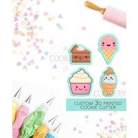 Mini Desserts Und Eis Ausstechformen Set - 3D Gedruckte Ausstechform Tck21104 4Er Mini Desserts Und Eis Ausstechformen Set - 3D Gedruckte Ausstechform Tck21104 4Er von TheCookierydotCA