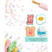 Mini Frühstück Ausstechform Set - Ausstechformen 3D Gedruckte Tck21138 4Er Mini Frühstück Ausstechform Set - Ausstechformen 3D Gedruckte Tck21138 4Er von TheCookierydotCA