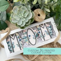 Mom Schriftzug Set - 2- Oder 3-Teiliges Muttertag Ausstechformen Servierplatte 3D Gedruckte Ausstechform Tck24115 von TheCookierydotCA