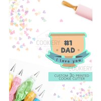 Nummer 1 Dady Trophäe Ausstecher - Vatertag Ausstechform 3D Gedruckt Tck19113 von TheCookierydotCA