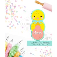 Ostern Küken Namensplakette 3D Gedruckt Ausstechform - Osterei Ausstecher Tck12126 von TheCookierydotCA