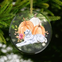 Fall Great Pyrenees Glas Andenken Fensterschmuck Sonnenfänger von TheCoolCatClub