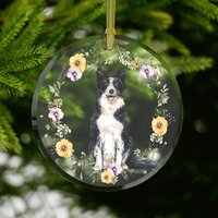 Frühlingsrand Collie Glas Ornament Sonnenfänger von TheCoolCatClub